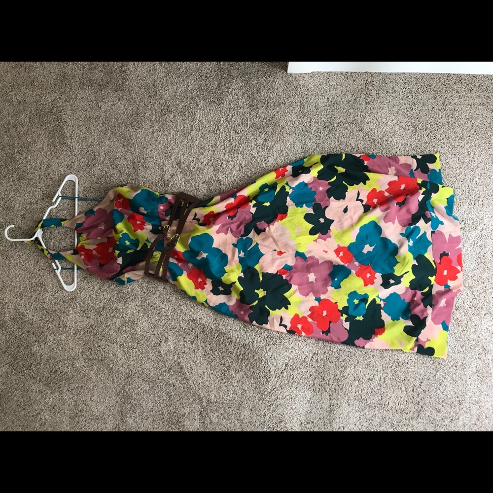 Floral halter maxi dress